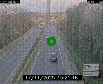 <h2>Webcam sur la N165 après le Pont de l'Iroise, à l'entrée de Brest</h2>