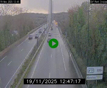 <h2>Webcam sur la N165 après le Pont de l'Iroise, à l'entrée de Brest</h2>