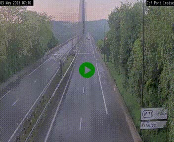Webcam sur la N165 après le Pont de l'Iroise, à l'entrée de Brest