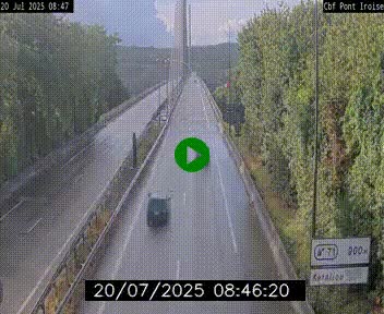 <h2>Webcam sur la N165 après le Pont de l'Iroise, à l'entrée de Brest</h2>