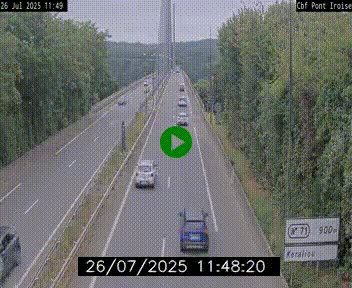 <h2>Webcam sur la N165 après le Pont de l'Iroise, à l'entrée de Brest</h2>