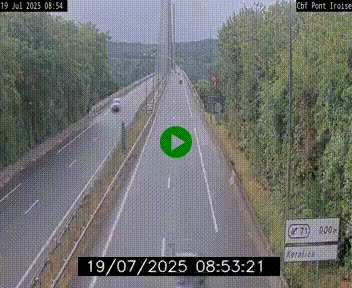 <h2>Webcam sur la N165 après le Pont de l'Iroise, à l'entrée de Brest</h2>