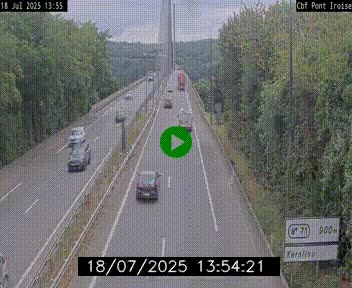 <h2>Webcam sur la N165 après le Pont de l'Iroise, à l'entrée de Brest</h2>