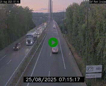 <h2>Webcam sur la N165 après le Pont de l'Iroise, à l'entrée de Brest</h2>