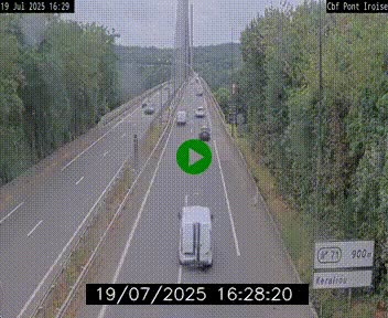 <h2>Webcam sur la N165 après le Pont de l'Iroise, à l'entrée de Brest</h2>