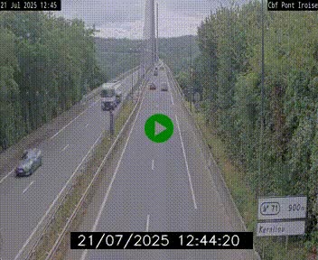<h2>Webcam sur la N165 après le Pont de l'Iroise, à l'entrée de Brest</h2>