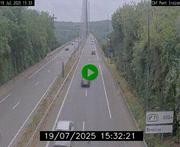 <h2>Webcam sur la N165 après le Pont de l'Iroise, à l'entrée de Brest</h2>