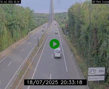 <h2>Webcam sur la N165 après le Pont de l'Iroise, à l'entrée de Brest</h2>