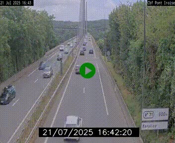 <h2>Webcam sur la N165 après le Pont de l'Iroise, à l'entrée de Brest</h2>