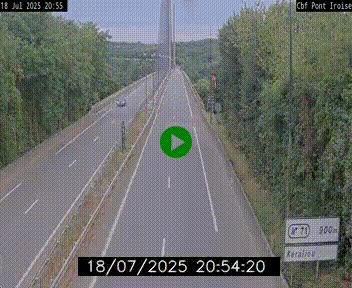 <h2>Webcam sur la N165 après le Pont de l'Iroise, à l'entrée de Brest</h2>