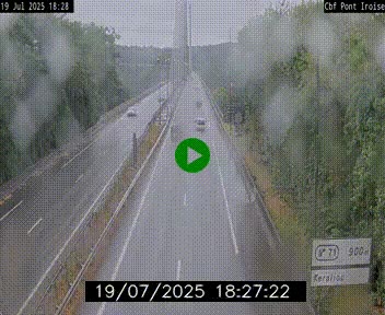 <h2>Webcam sur la N165 après le Pont de l'Iroise, à l'entrée de Brest</h2>