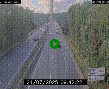 <h2>Webcam sur la N165 après le Pont de l'Iroise, à l'entrée de Brest</h2>
