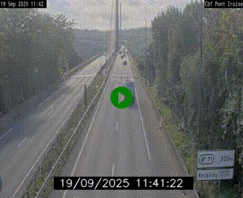 <h2>Webcam sur la N165 après le Pont de l'Iroise, à l'entrée de Brest</h2>