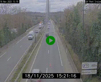 <h2>Webcam sur la N165 après le Pont de l'Iroise, à l'entrée de Brest</h2>
