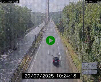 <h2>Webcam sur la N165 après le Pont de l'Iroise, à l'entrée de Brest</h2>