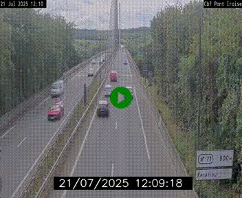 <h2>Webcam sur la N165 après le Pont de l'Iroise, à l'entrée de Brest</h2>