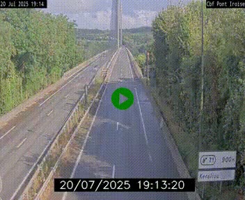 <h2>Webcam sur la N165 après le Pont de l'Iroise, à l'entrée de Brest</h2>