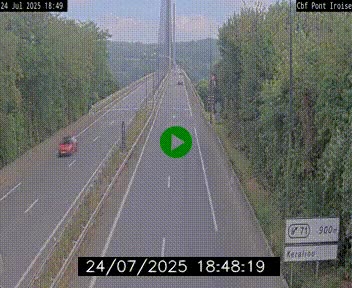 <h2>Webcam sur la N165 après le Pont de l'Iroise, à l'entrée de Brest</h2>