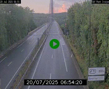 <h2>Webcam sur la N165 après le Pont de l'Iroise, à l'entrée de Brest</h2>