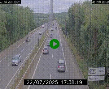 <h2>Webcam sur la N165 après le Pont de l'Iroise, à l'entrée de Brest</h2>