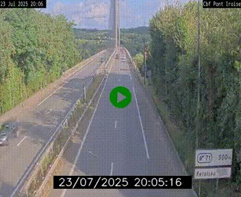 <h2>Webcam sur la N165 après le Pont de l'Iroise, à l'entrée de Brest</h2>