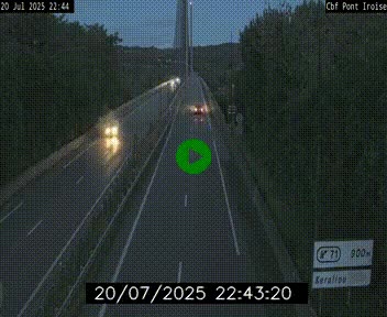 <h2>Webcam sur la N165 après le Pont de l'Iroise, à l'entrée de Brest</h2>