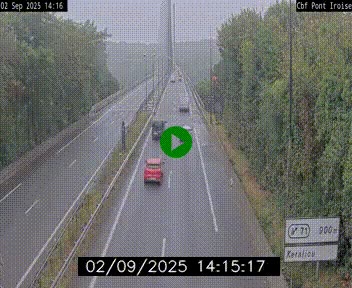<h2>Webcam sur la N165 après le Pont de l'Iroise, à l'entrée de Brest</h2>