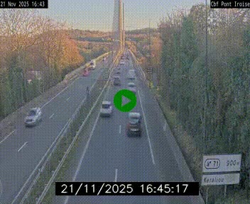 <h2>Webcam sur la N165 après le Pont de l'Iroise, à l'entrée de Brest</h2>