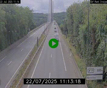 <h2>Webcam sur la N165 après le Pont de l'Iroise, à l'entrée de Brest</h2>