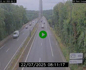 <h2>Webcam sur la N165 après le Pont de l'Iroise, à l'entrée de Brest</h2>