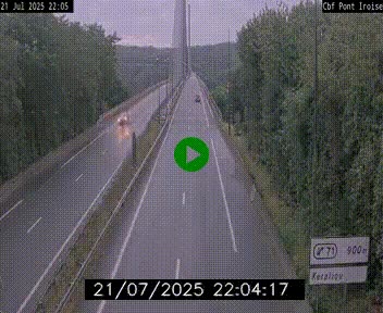 <h2>Webcam sur la N165 après le Pont de l'Iroise, à l'entrée de Brest</h2>