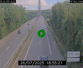 <h2>Webcam sur la N165 après le Pont de l'Iroise, à l'entrée de Brest</h2>