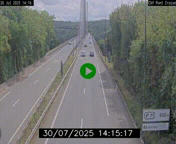 <h2>Webcam sur la N165 après le Pont de l'Iroise, à l'entrée de Brest</h2>