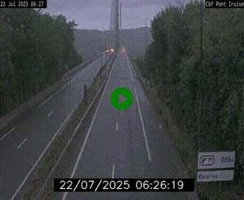 <h2>Webcam sur la N165 après le Pont de l'Iroise, à l'entrée de Brest</h2>