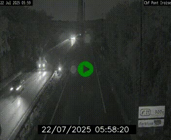 <h2>Webcam sur la N165 après le Pont de l'Iroise, à l'entrée de Brest</h2>