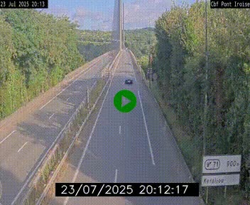 <h2>Webcam sur la N165 après le Pont de l'Iroise, à l'entrée de Brest</h2>