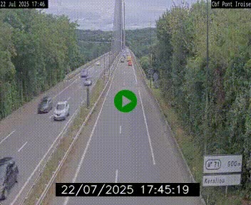 <h2>Webcam sur la N165 après le Pont de l'Iroise, à l'entrée de Brest</h2>