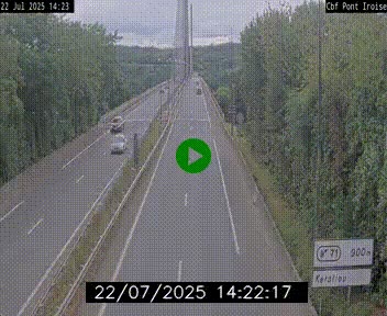 <h2>Webcam sur la N165 après le Pont de l'Iroise, à l'entrée de Brest</h2>