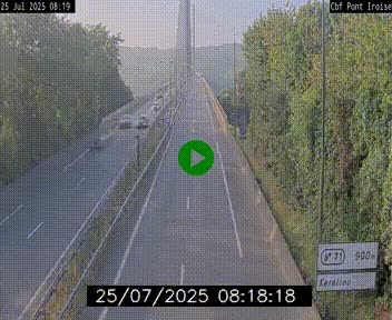 <h2>Webcam sur la N165 après le Pont de l'Iroise, à l'entrée de Brest</h2>
