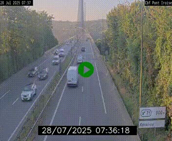 <h2>Webcam sur la N165 après le Pont de l'Iroise, à l'entrée de Brest</h2>