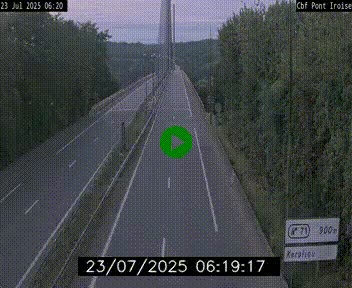 <h2>Webcam sur la N165 après le Pont de l'Iroise, à l'entrée de Brest</h2>