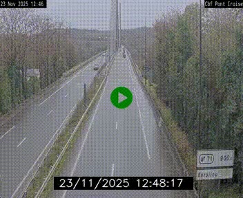 <h2>Webcam sur la N165 après le Pont de l'Iroise, à l'entrée de Brest</h2>