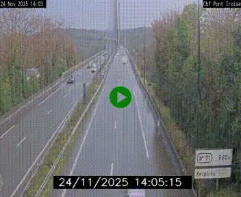 <h2>Webcam sur la N165 après le Pont de l'Iroise, à l'entrée de Brest</h2>