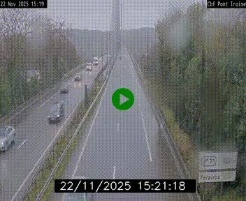 <h2>Webcam sur la N165 après le Pont de l'Iroise, à l'entrée de Brest</h2>