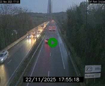 <h2>Webcam sur la N165 après le Pont de l'Iroise, à l'entrée de Brest</h2>