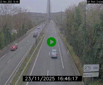 <h2>Webcam sur la N165 après le Pont de l'Iroise, à l'entrée de Brest</h2>