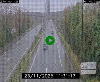 <h2>Webcam sur la N165 après le Pont de l'Iroise, à l'entrée de Brest</h2>