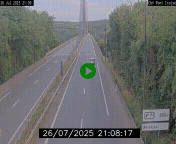 <h2>Webcam sur la N165 après le Pont de l'Iroise, à l'entrée de Brest</h2>
