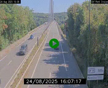 <h2>Webcam sur la N165 après le Pont de l'Iroise, à l'entrée de Brest</h2>