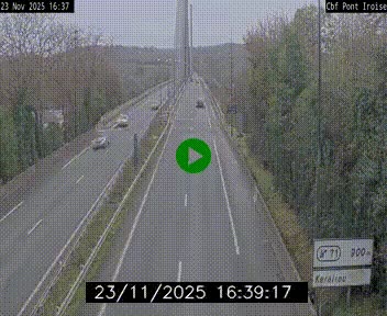 <h2>Webcam sur la N165 après le Pont de l'Iroise, à l'entrée de Brest</h2>